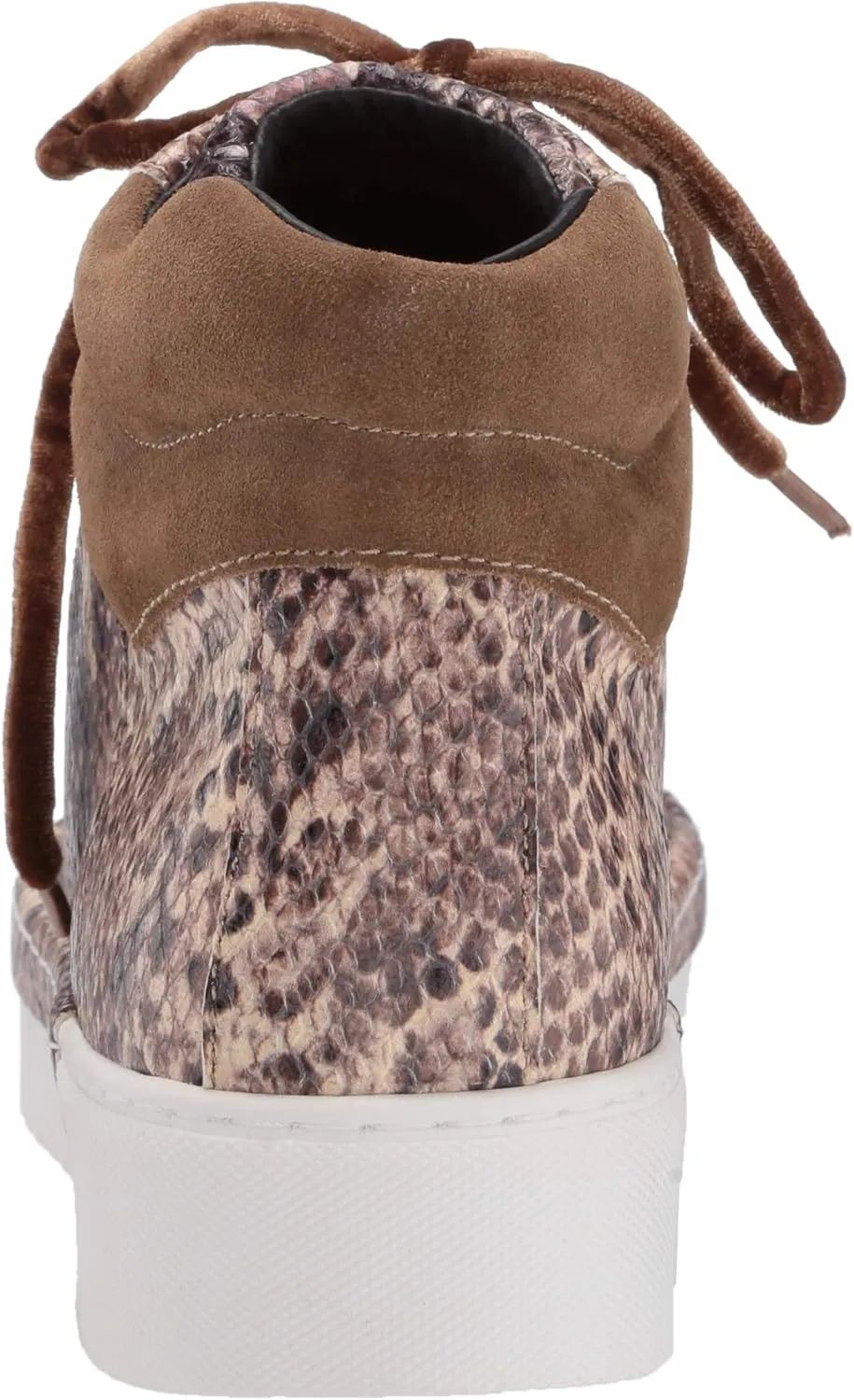 Cecelia New York Silow Leather Platform High Top Sneaker Black/White Snake
