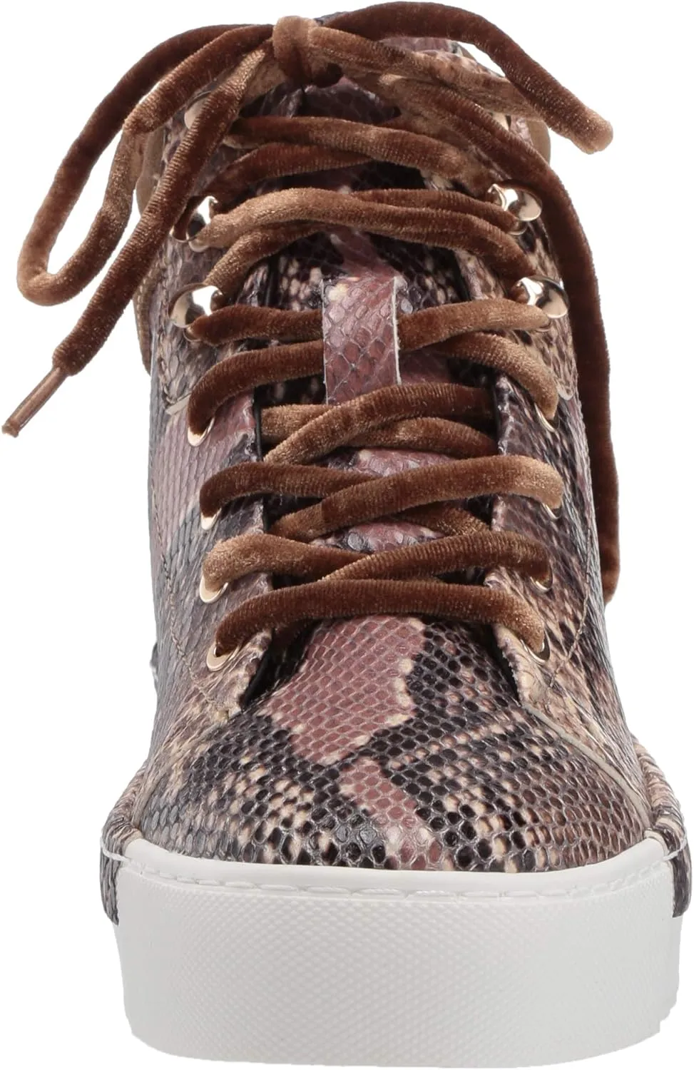 Cecelia New York Silow Leather Platform High Top Sneaker Black/White Snake