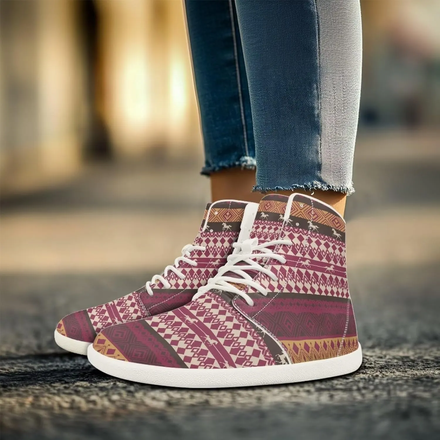 chaqlin High Top Shoes Non Slip White Lace Up Womens Sneakers Mid Top Casual Walking Shoe for Men Casual Outfit Comfy Sneaker
