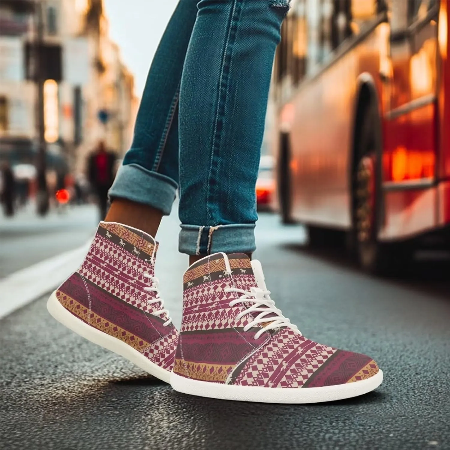 chaqlin High Top Shoes Non Slip White Lace Up Womens Sneakers Mid Top Casual Walking Shoe for Men Casual Outfit Comfy Sneaker