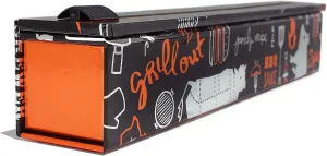ChicWrap BBQ Grill Refillable Foil Dispenser - Includes 12"x 30' Roll of Professional Aluminum Foil - Reusable Dispenser w/Slide Cutter - Ideal Dispenser & Saves Money