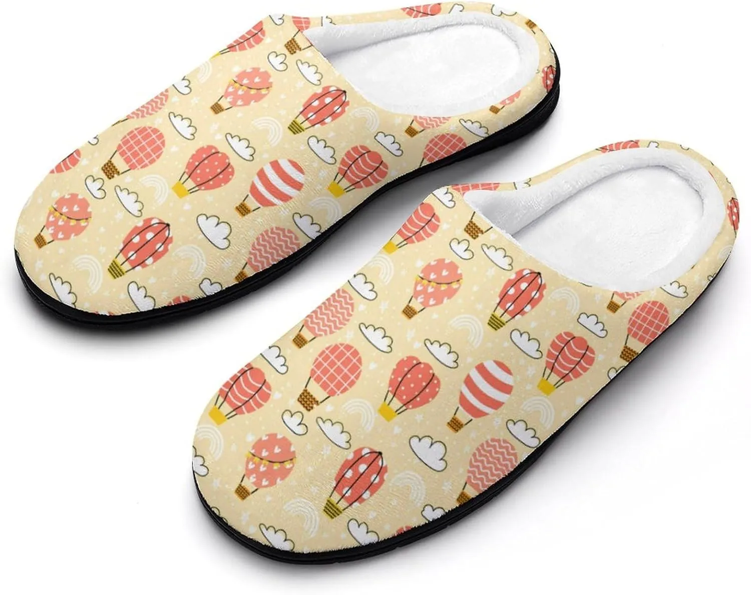 Christmas Clog Slippers Mens Non-Slip Warm House Slippers Womens Cotton Slippers Bedroom Slip-On Shoes Indoor Outdoor