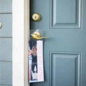 ClearBags 6 x 15 Door Hanger Bags for Door Knob Flyers Promotions and More | Protect Against Rain Weather Bugs Etc | DK5 (Pack of 1000)