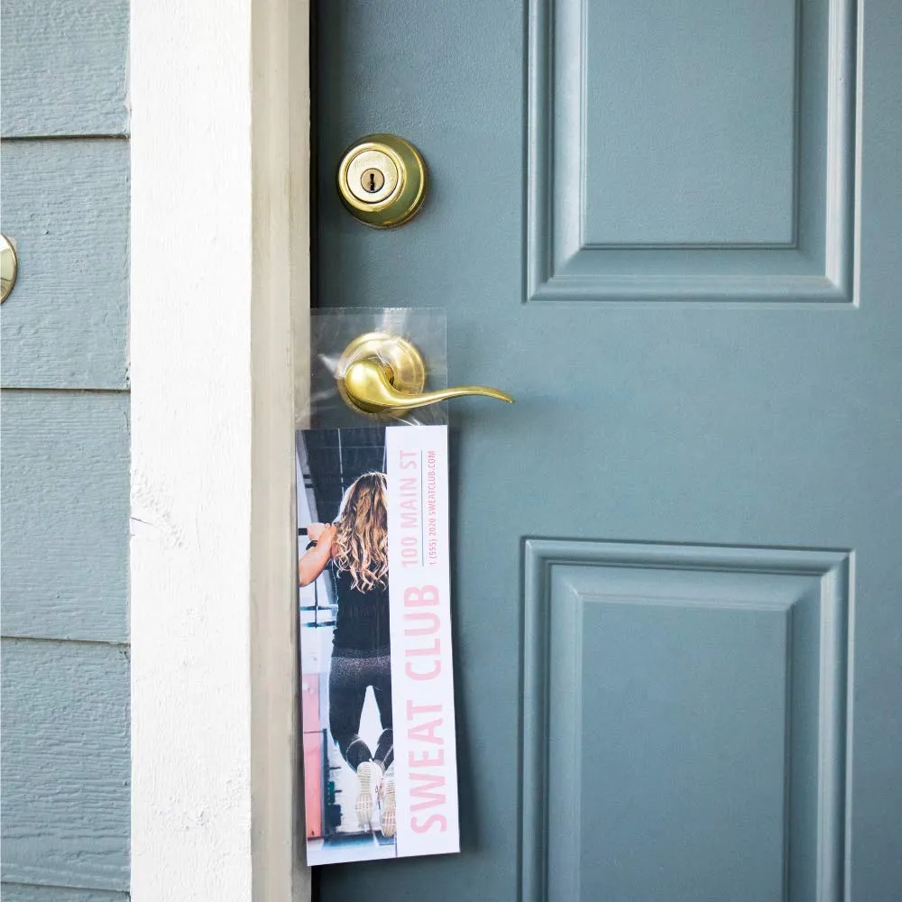 ClearBags 6 x 15 Door Hanger Bags for Door Knob Flyers Promotions and More | Protect Against Rain Weather Bugs Etc | DK5 (Pack of 1000)