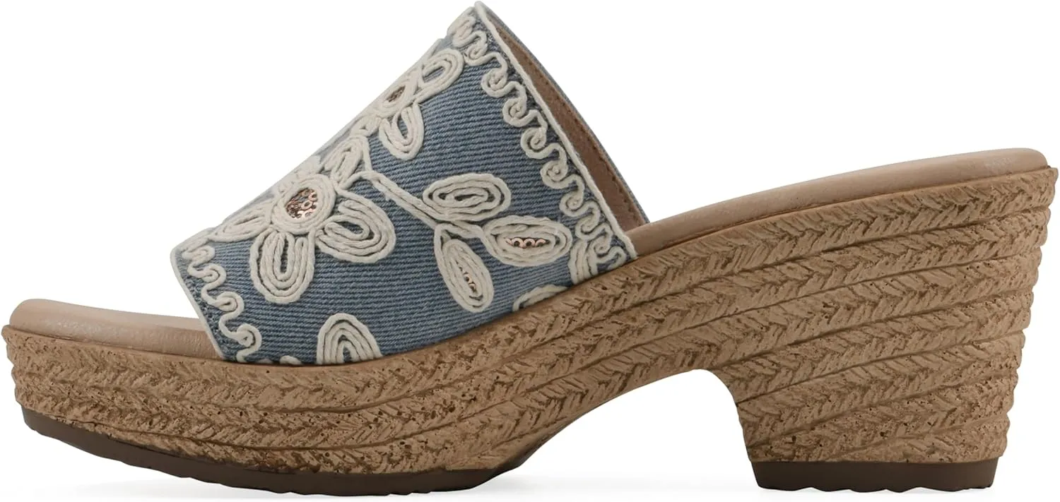 CLIFFS BY WHITE MOUNTAIN Women's Biancia Platform Slide Sandal