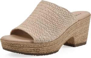 CLIFFS BY WHITE MOUNTAIN Women's Biando Platform Raffia Slide Sandal