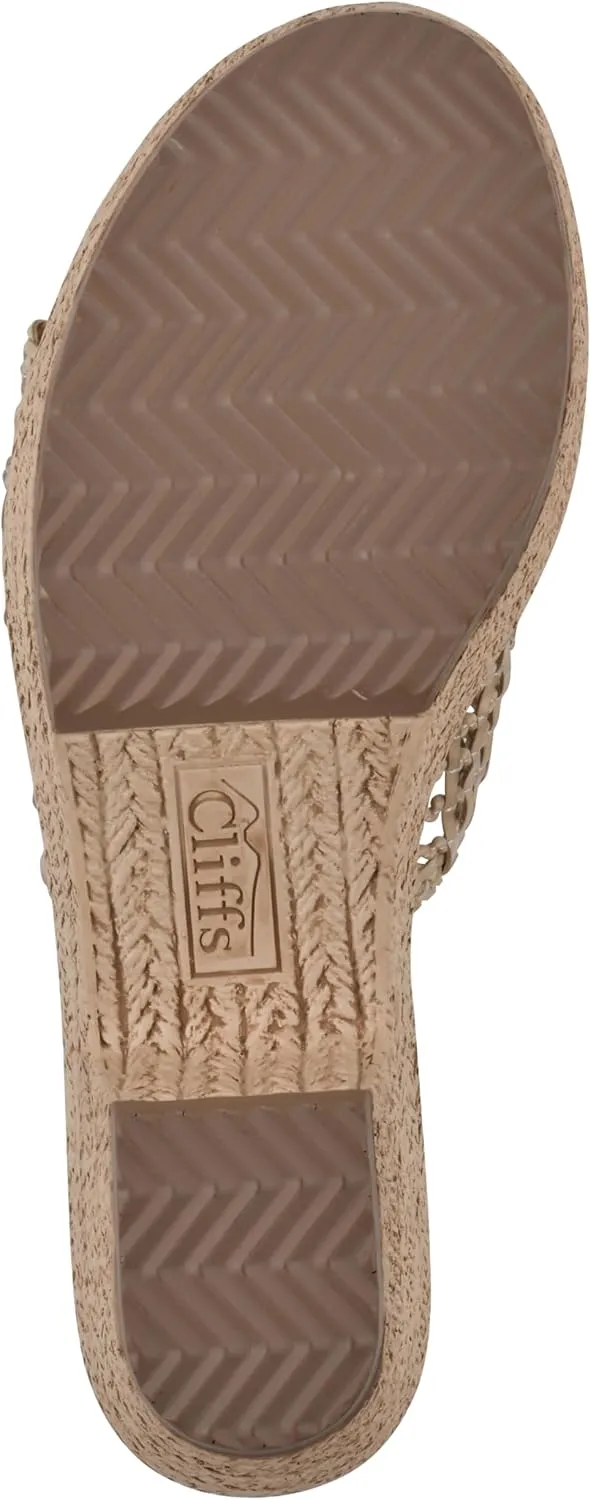 CLIFFS BY WHITE MOUNTAIN Women's Biankka Platform Woven Slide Sandal