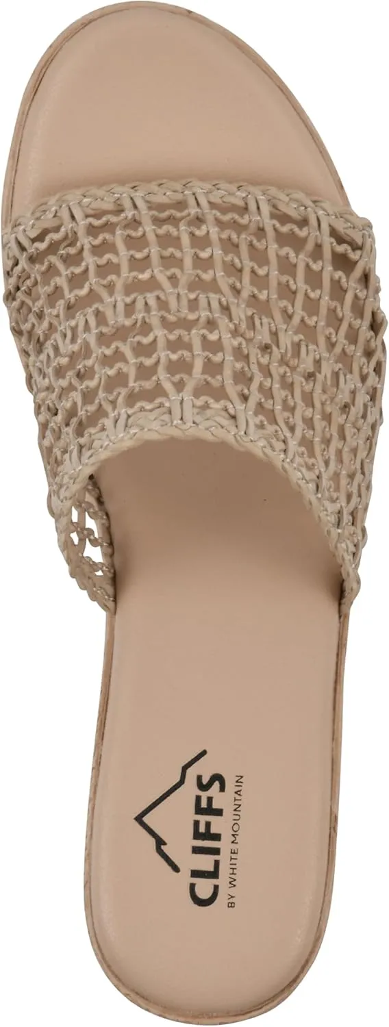 CLIFFS BY WHITE MOUNTAIN Women's Biankka Platform Woven Slide Sandal