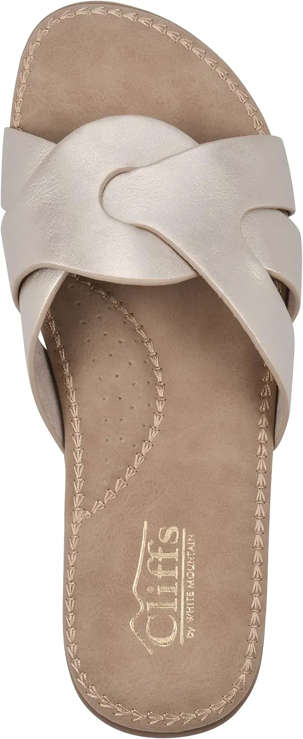CLIFFS BY WHITE MOUNTAIN Women's Fortunate Woven Slide Sandal