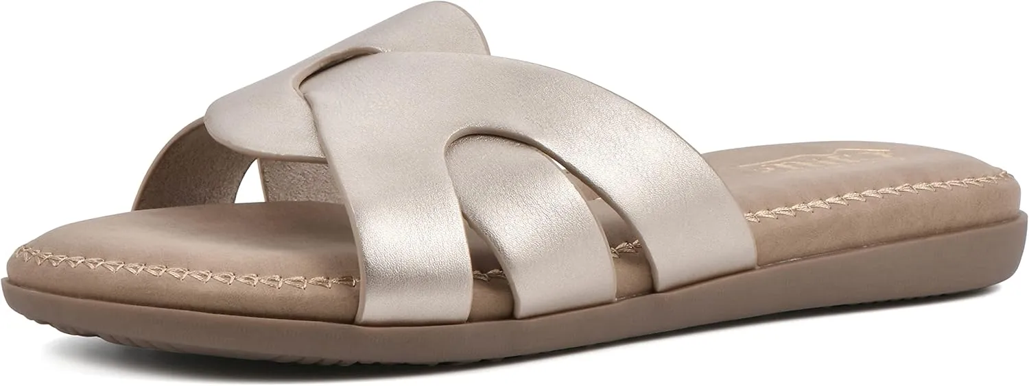 CLIFFS BY WHITE MOUNTAIN Women's Fortunate Woven Slide Sandal