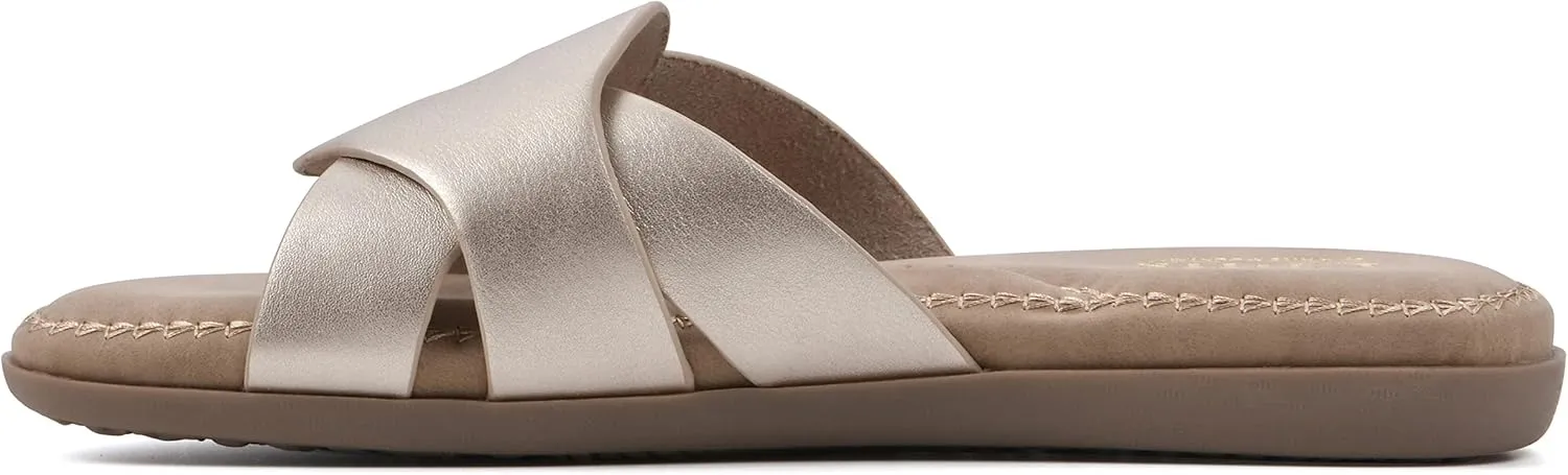 CLIFFS BY WHITE MOUNTAIN Women's Fortunate Woven Slide Sandal