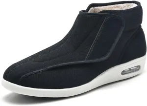 Comfortable Casual Shoes, Extra Wide Fit Diabetic Shoes Walking Shoes Middle-Aged and Elderly Warm Middle and High Top