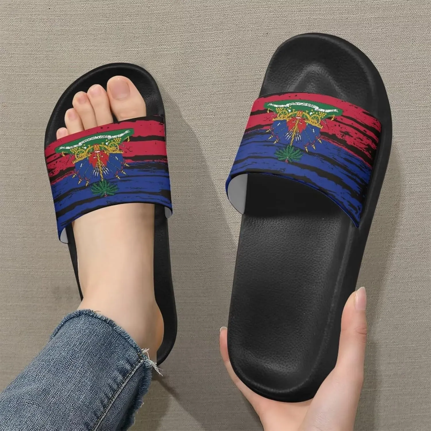 Comfortable Cushion House Slippers for Women, Indoor Outdoor EVA Foam Foot Shower Shoes with Non-Slip Arch Support