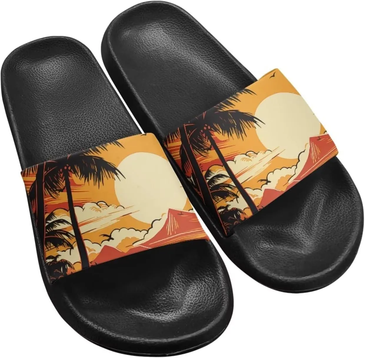 Comfortable Cushion House Slippers for Women, Indoor Outdoor EVA Foam Foot Shower Shoes with Non-Slip Arch Support