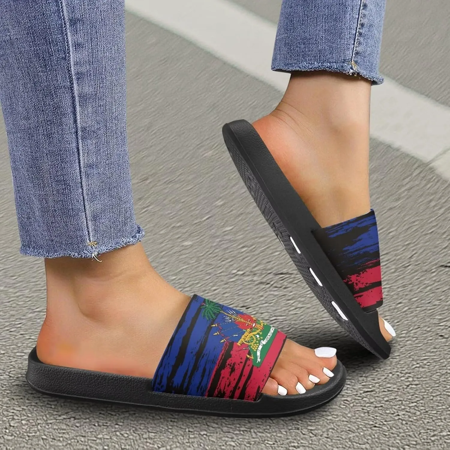 Comfortable Cushion House Slippers for Women, Indoor Outdoor EVA Foam Foot Shower Shoes with Non-Slip Arch Support