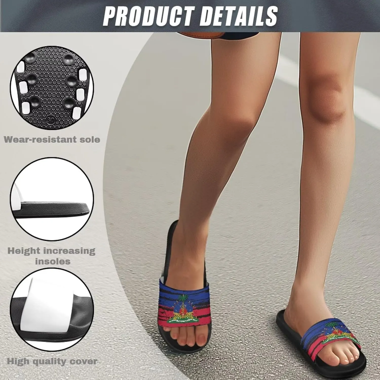 Comfortable Cushion House Slippers for Women, Indoor Outdoor EVA Foam Foot Shower Shoes with Non-Slip Arch Support