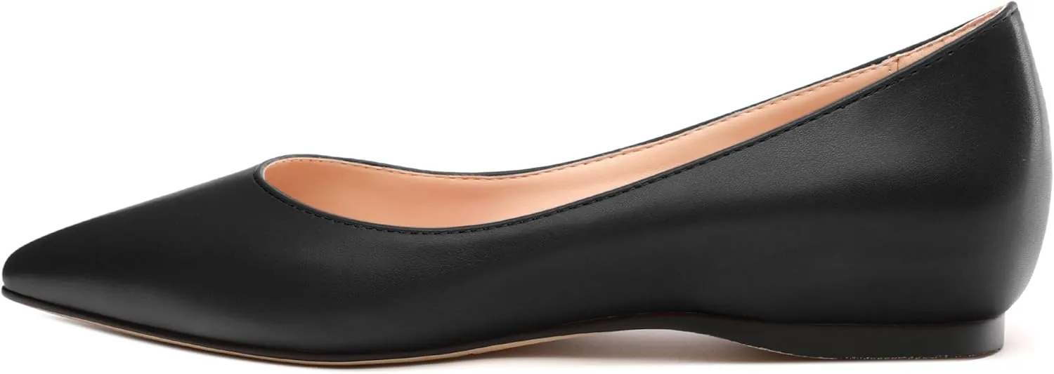 Comfortable Flats for Women Pointed Toe Slip On Pumps Dress Shoe
