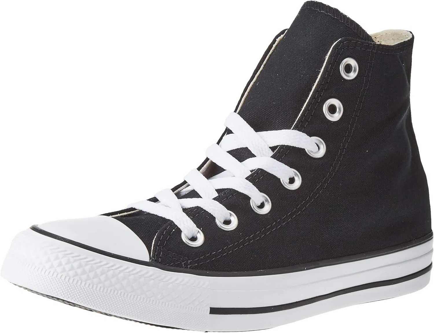 Converse Chuck Taylor All Star Canvas High Top Sneaker (9 B(M) US Women / 7 D(M) US Men, Black)
