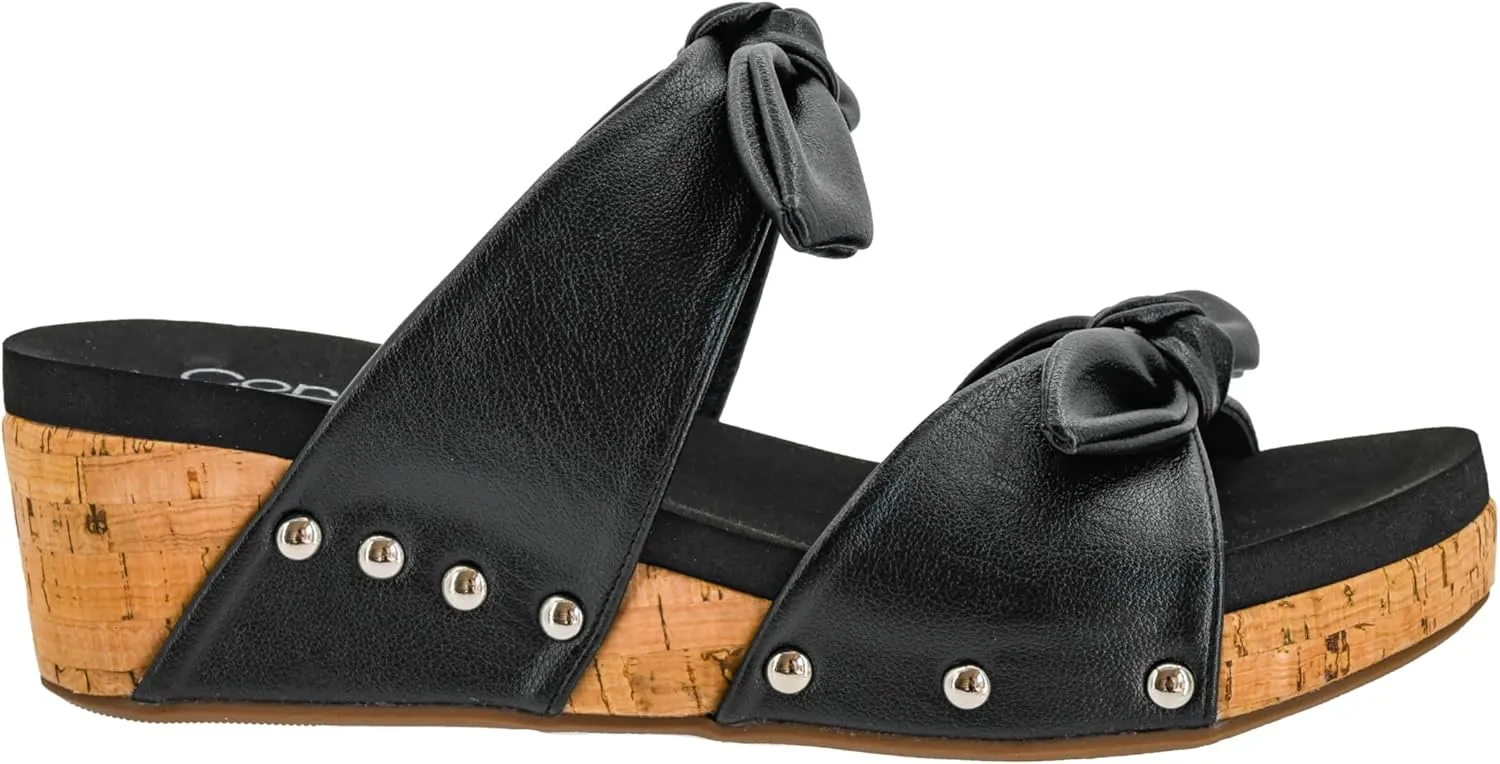 Corkys Footwear Women's Sittin Pretty Wedge Sandal - 2 Inch Cushioned Wedge, Slip On Closure for Comfort & Style, Perfect for Casual & Dressy Outfits, All Day Wear