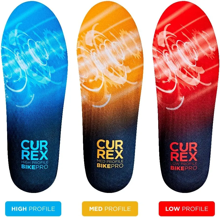 CURREX BikePro Insoles for Cycling, Bicycle & Motorcycle Riding – Arch Support Shoe Inserts w/Metatarsal Pads, Helps Reduce Fatigue   Improve Stability & Fit – for Men & Women – High Arch, XL