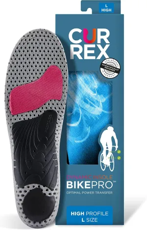 CURREX BikePro Insoles for Cycling, Bicycle & Motorcycle Riding – Arch Support Shoe Inserts w/Metatarsal Pads, Helps Reduce Fatigue   Improve Stability & Fit – for Men & Women – High Arch, XL