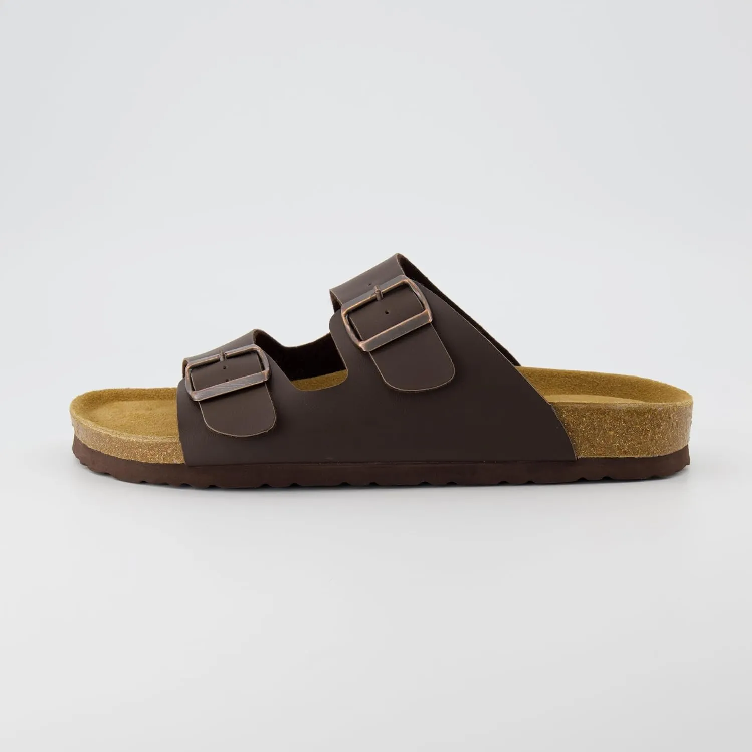 CUSHIONAIRE Men's Lane Cork Footbed Sandal with  Comfort, Arch Support, Adjustable Straps - Comfortable Slide Sandals for Walking, Casual Summer Footwear
