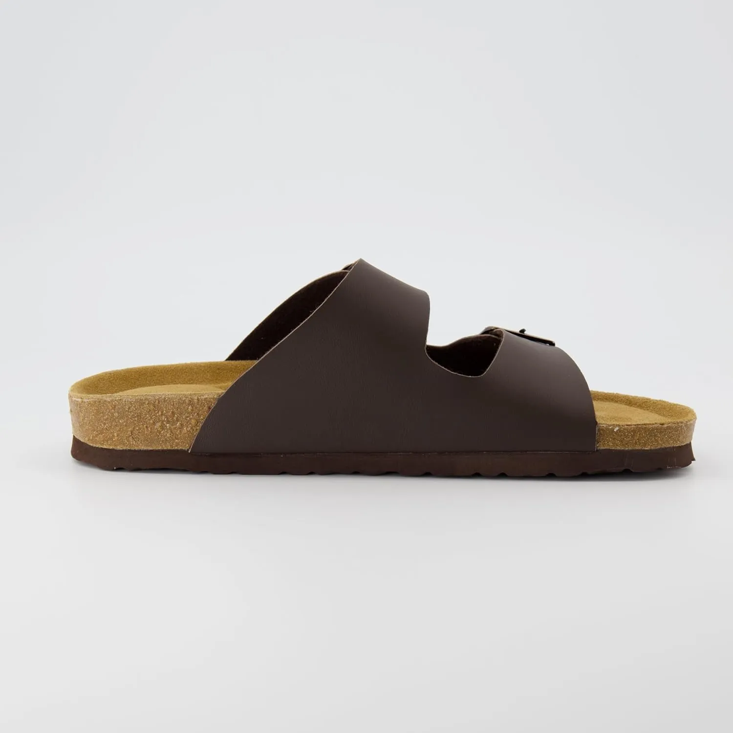 CUSHIONAIRE Men's Lane Cork Footbed Sandal with  Comfort, Arch Support, Adjustable Straps - Comfortable Slide Sandals for Walking, Casual Summer Footwear