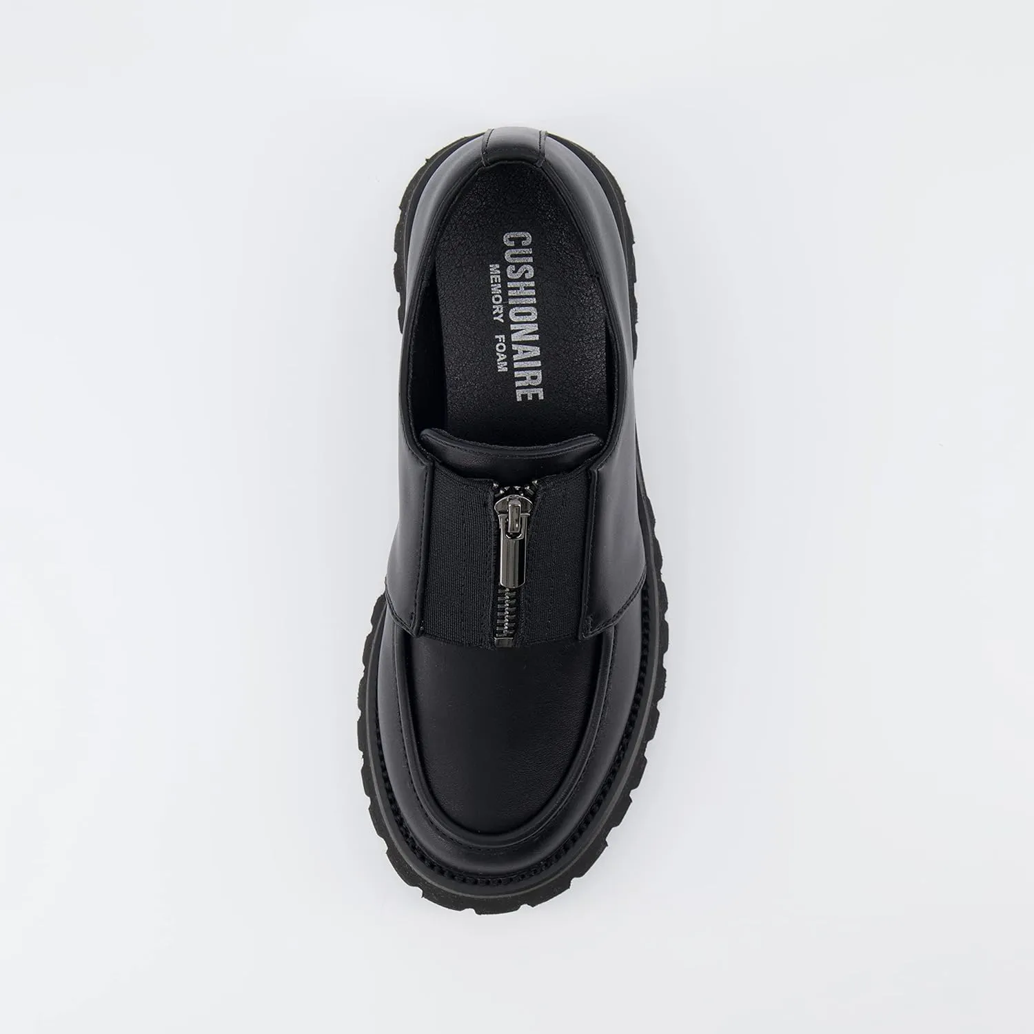 CUSHIONAIRE Women's Dario Zipper Slip on Loafer  Memory Foam