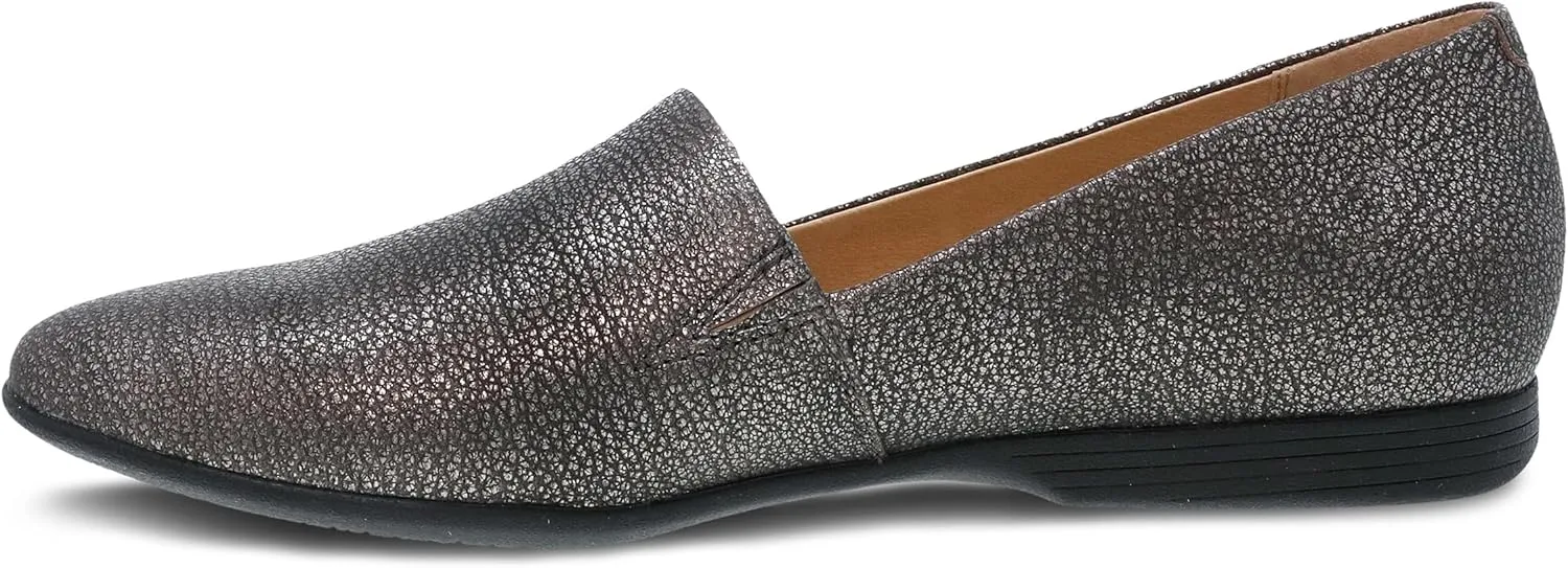 Dansko Larisa Slip-On Flats for Women - Comfotable Flat Shoes with Arch Support - Versatile Casual to Dressy Footwear - Lightweight Rubber Outsole