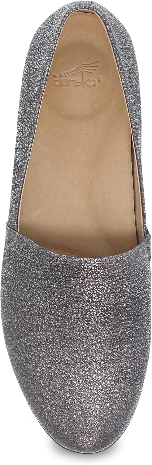 Dansko Larisa Slip-On Flats for Women - Comfotable Flat Shoes with Arch Support - Versatile Casual to Dressy Footwear - Lightweight Rubber Outsole