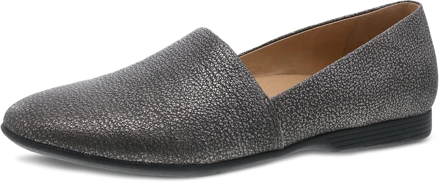 Dansko Larisa Slip-On Flats for Women - Comfotable Flat Shoes with Arch Support - Versatile Casual to Dressy Footwear - Lightweight Rubber Outsole