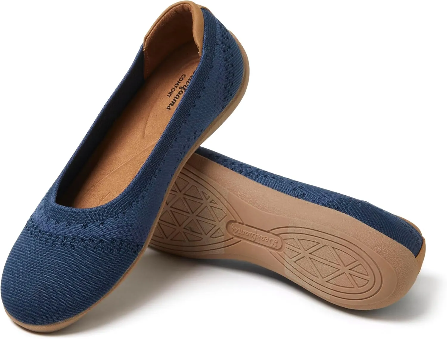 Dearfoams Women's Misty Fashion Casual Slip on - Ballet Flat with Breathability, Comfort, and Arch Support