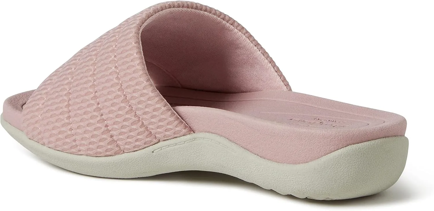 Dearfoams Women's Original Comfort Emma Slip on Slide Sandal with Arch Support