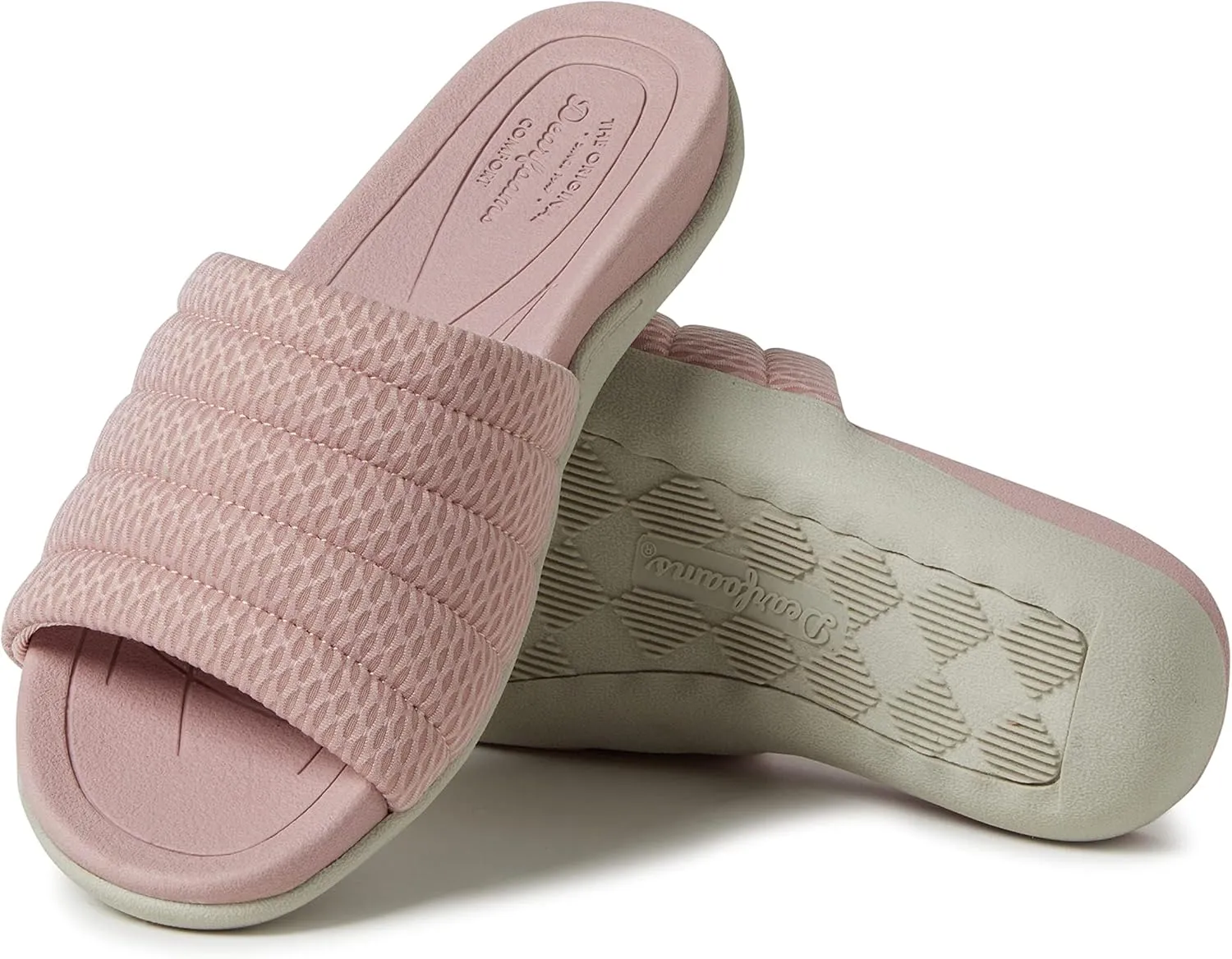 Dearfoams Women's Original Comfort Emma Slip on Slide Sandal with Arch Support