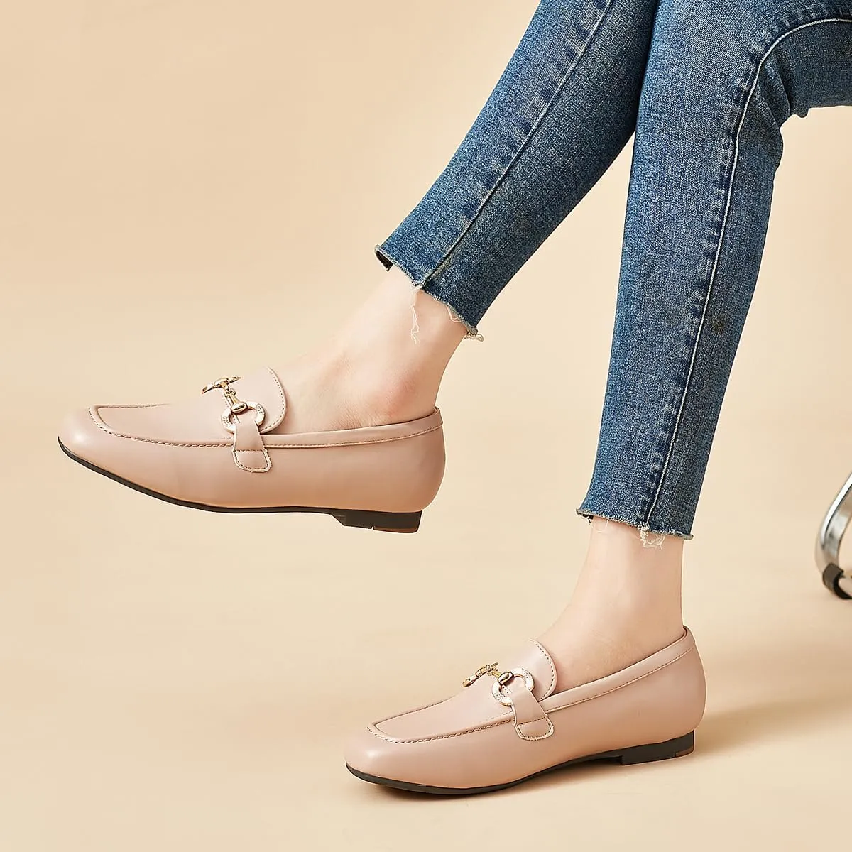 DeYashopin Womens Loafers Shoes Fashion Low Heel Slip on Shoes Comfortable Driving Flats