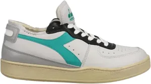 Diadora Mens Mi Basket Row Cut Lace Up Sneakers Shoes Casual - White