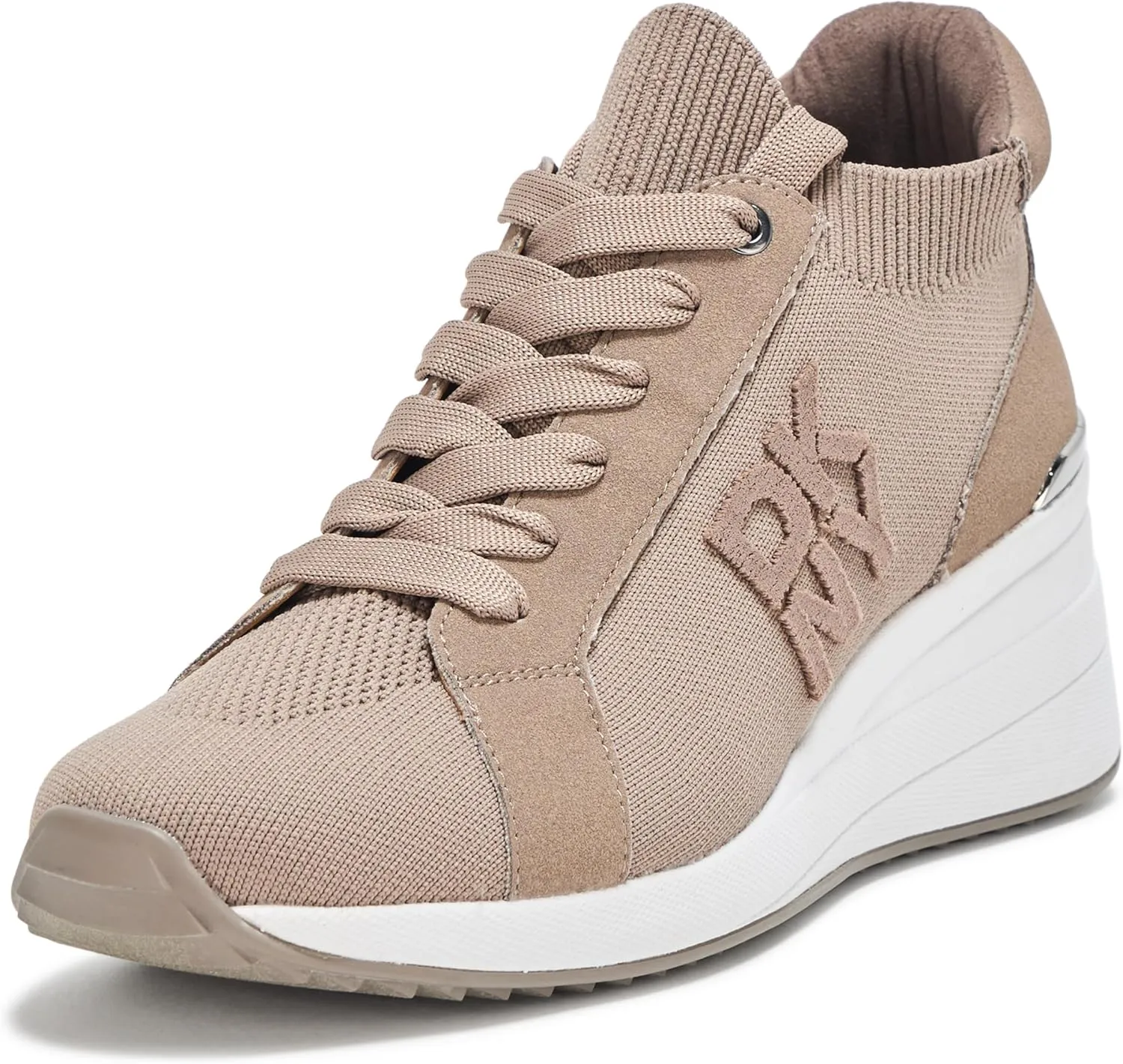 DKNY Women's Kasia Everyday Lace Up Wedge Sneaker