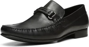 Donald Pliner Donnie Men’s Slip-On Loafer - Stacked Heel – Classic Dress Loafers for Men, Memory Foam Insole, Slip-On Shoes for Men, Comfortable Dress Shoes