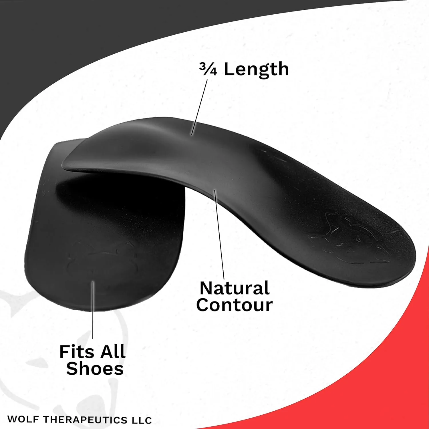 Dr. Wolf Arch Support Orthotic Inserts: Doctor Developed Plantar Fasciitis Insoles for Men, Arch Support Insoles for Women, Heel Pain and Foot Arch Supports (Wide - Men's 11, Women's 12)