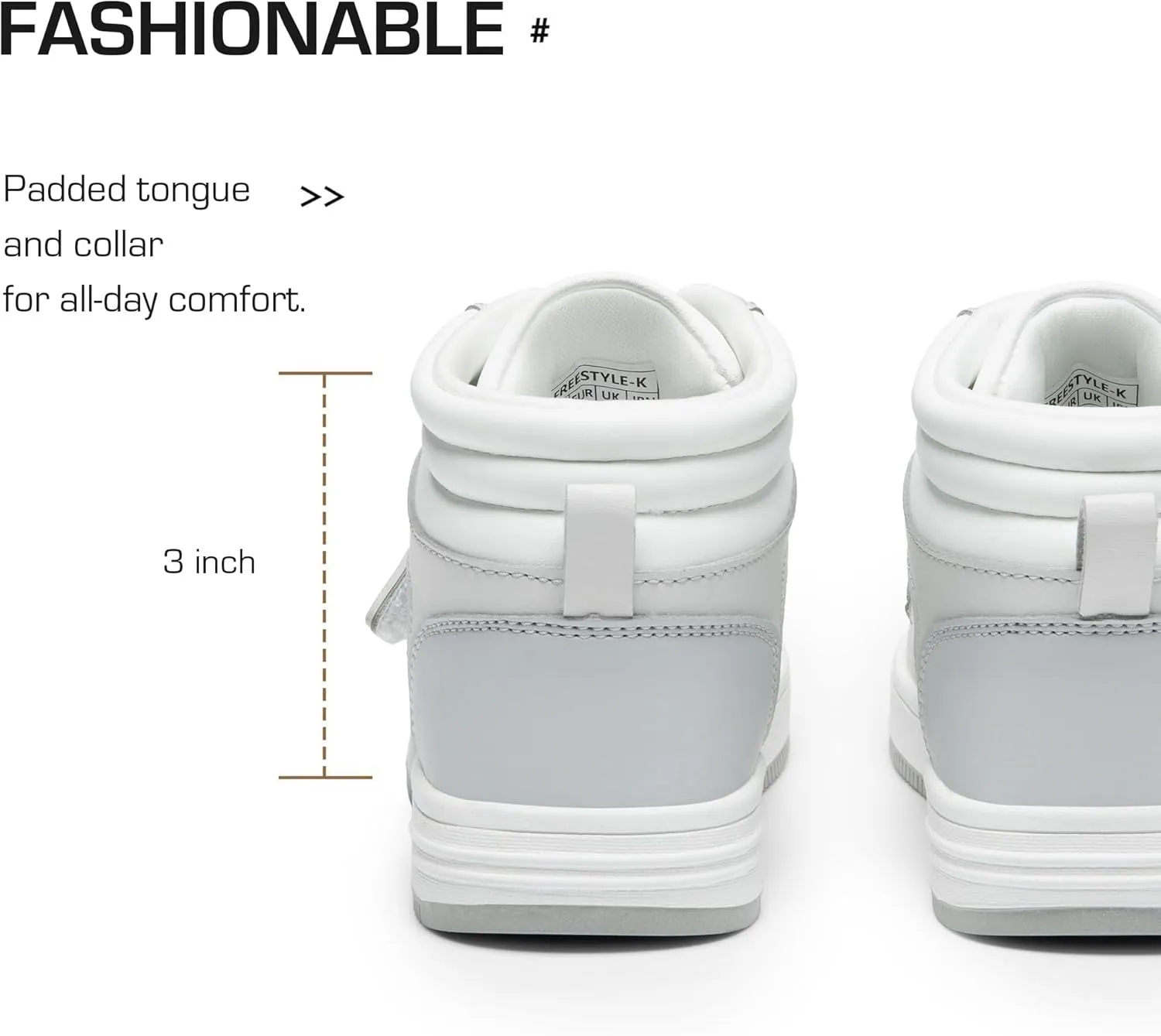 DREAM PAIRS Boys Girls High Top Sneaker LilLegends Skyhigh Basketball Shoes