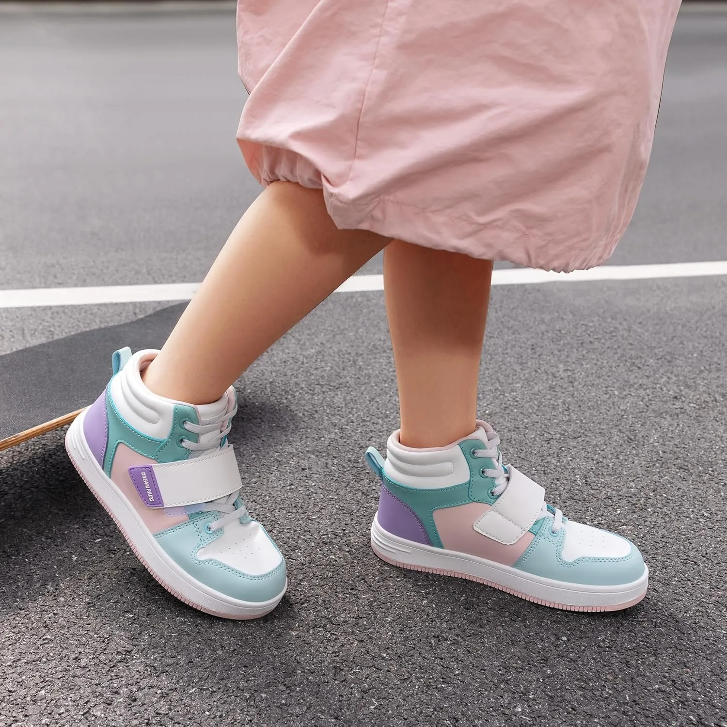 DREAM PAIRS Boys Girls High Top Sneaker LilLegends Skyhigh Basketball Shoes