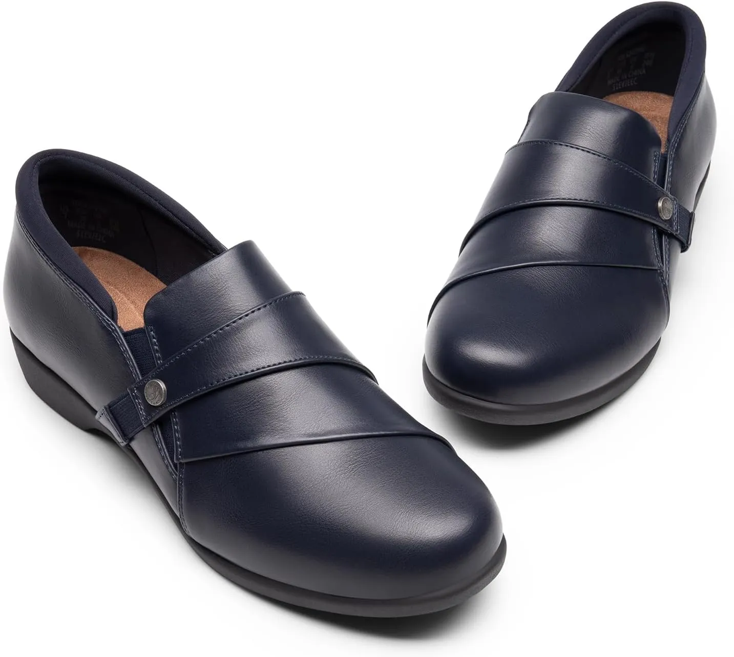 DREAM PAIRS Loafer for Women Slip-on Comfortable Dressy Loafers Business Casual Work Office Loafer Shoes Faux Leather Round Toe with Arch Support