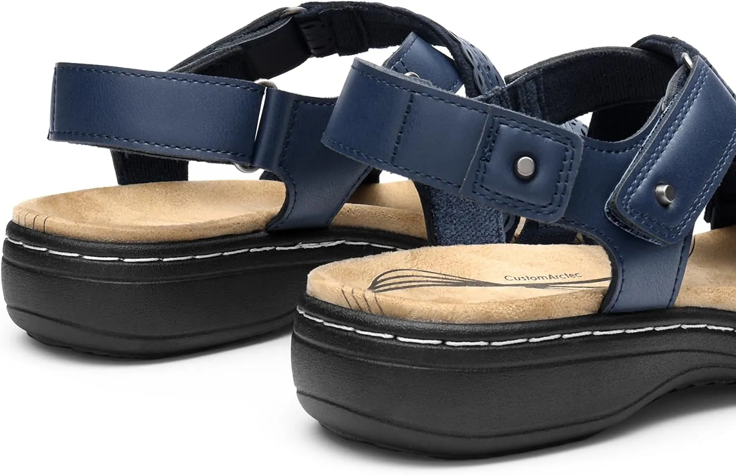 DREAM PAIRS Women's Arch Support Sandals Comfortable Open Toe Dress Flats Walking Sandals for Summer