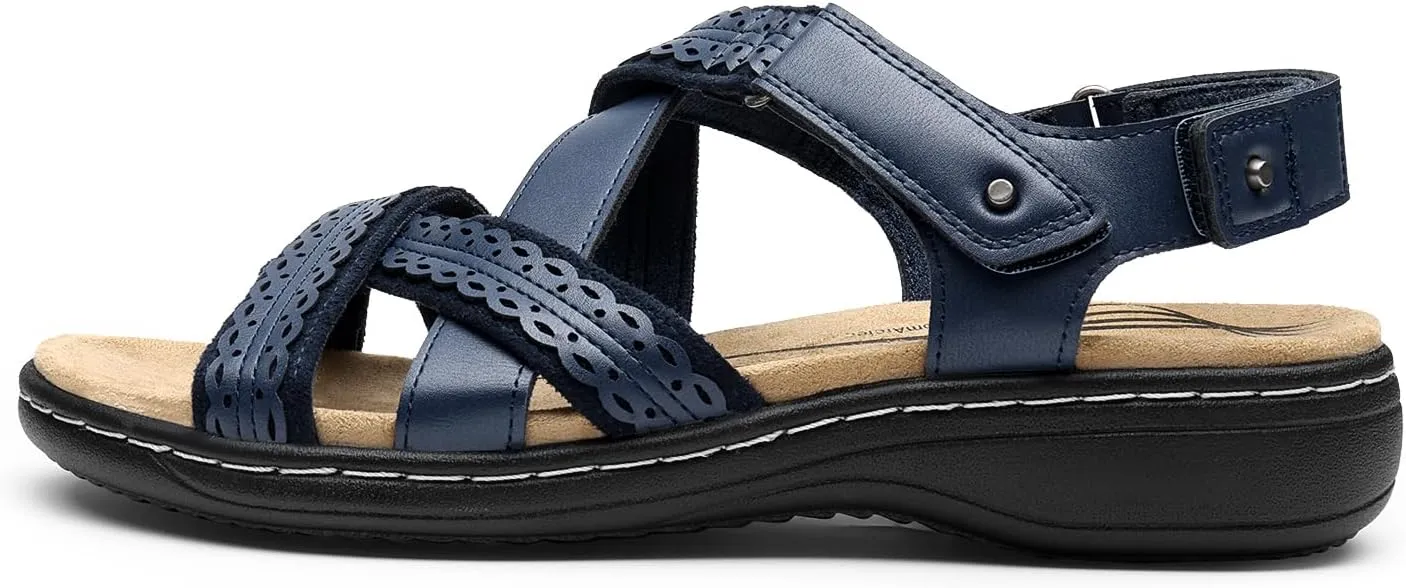 DREAM PAIRS Women's Arch Support Sandals Comfortable Open Toe Dress Flats Walking Sandals for Summer