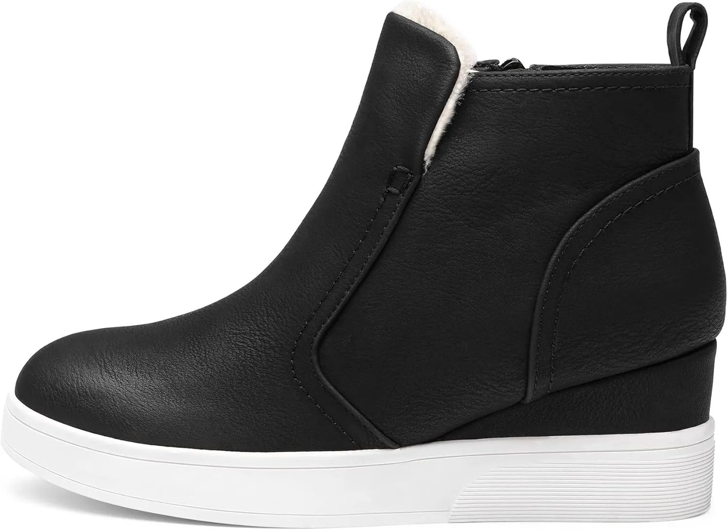 DREAM PAIRS Women’s Slip on High Top Wedge Sneakers Hidden Heel Platform Wedgie Ankle Booties