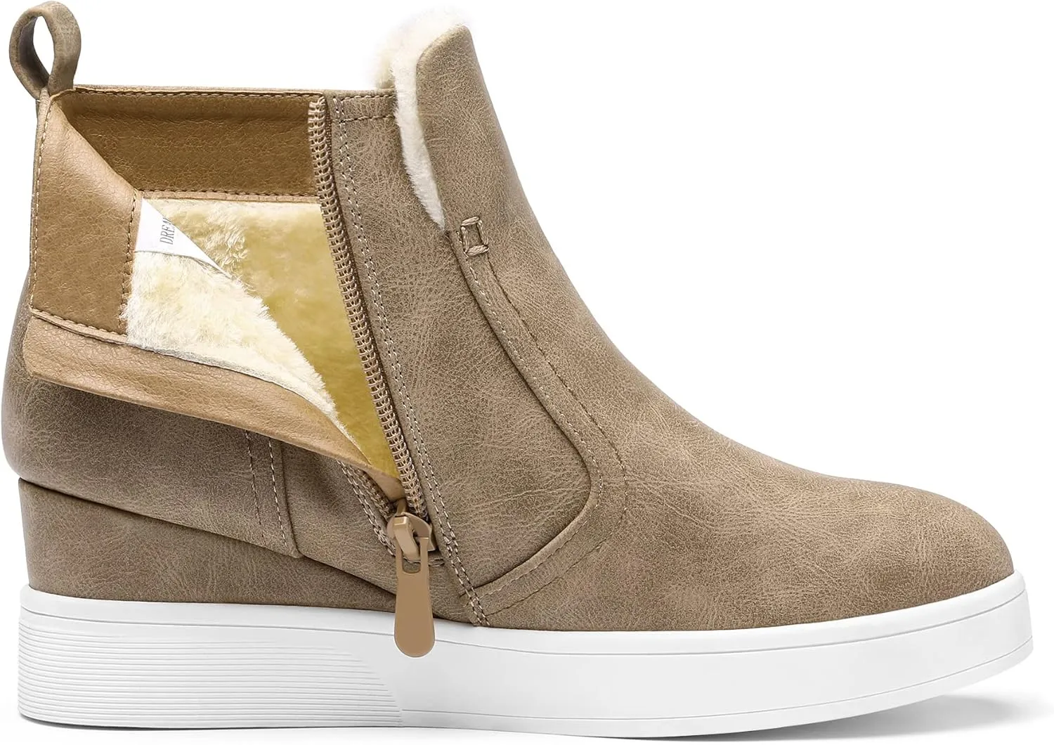 DREAM PAIRS Women’s Slip on High Top Wedge Sneakers Hidden Heel Platform Wedgie Ankle Booties