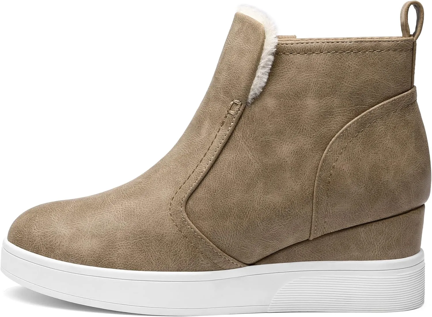 DREAM PAIRS Women’s Slip on High Top Wedge Sneakers Hidden Heel Platform Wedgie Ankle Booties