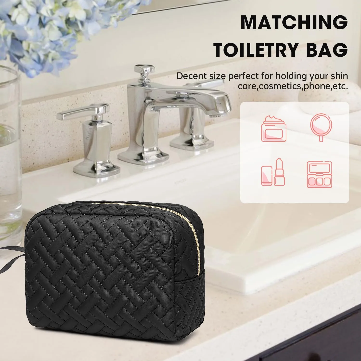 Duffle Bags for women,50L Quilted Travel Weekender Bag with Shoe Compartment, Large Carry On Overnight Tote Gym Bag