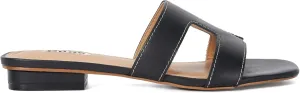 Dune London Women's Loupe Slide Sandal, Black, 6