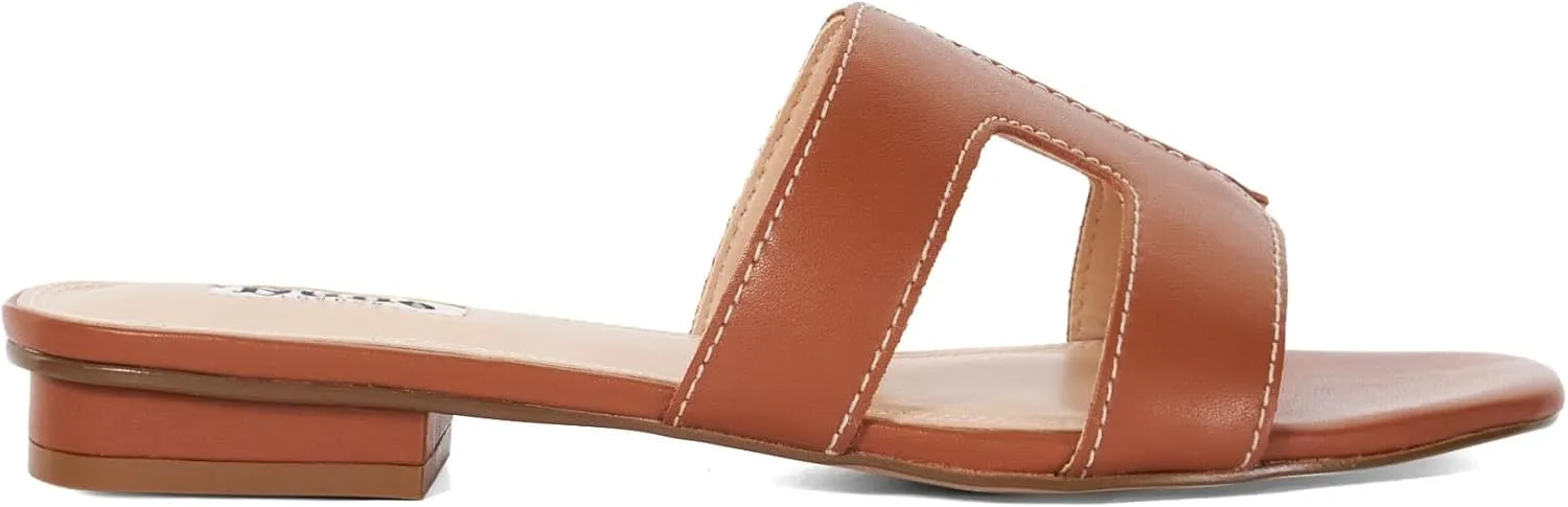 Dune London Women's Loupe Slide Sandal, Tan, 8